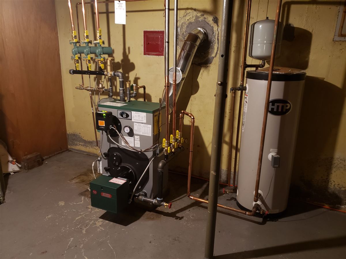 New Peerless WBV boiler after installation