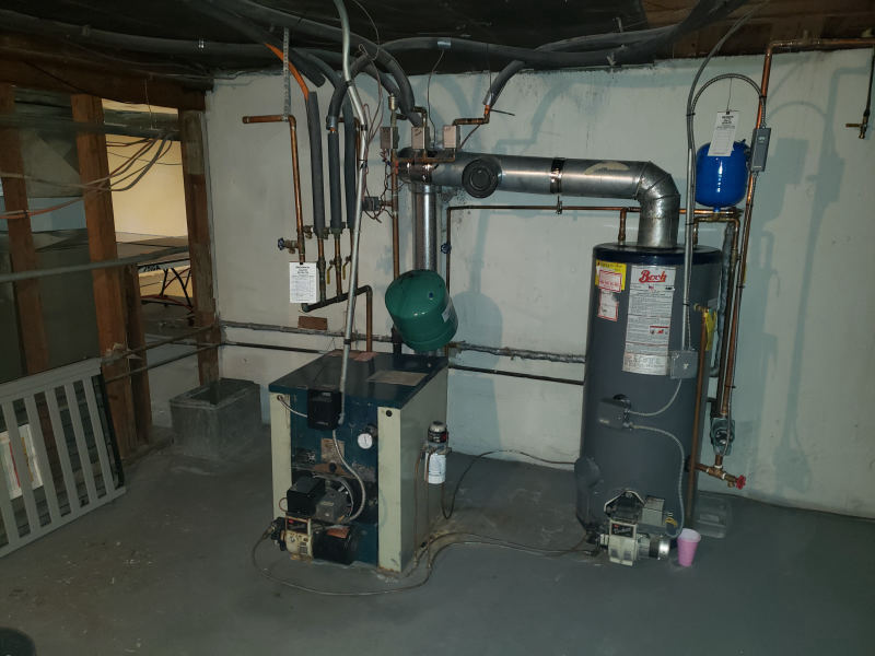 Old inefficient boiler before Energy Kinetics replacement